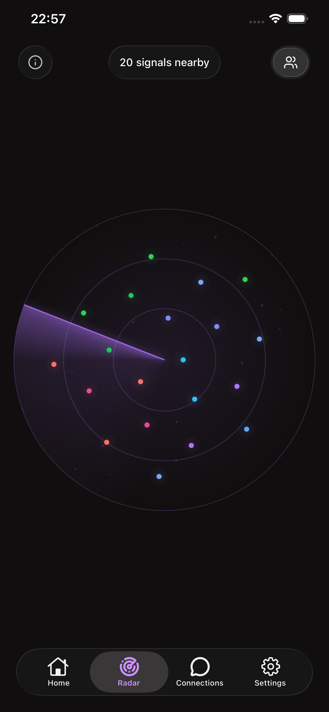 Venera radar screen